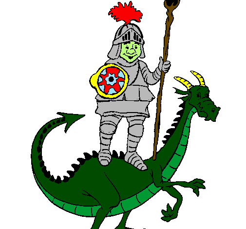 Dibuix Sant Jordi i el drac pintat per aaaaaaaaaaaaaaaaaaaaaaaaa