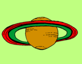 Dibuix Saturn pintat per NIL PARRA-5 ANYS