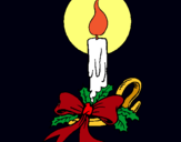 Dibuix Espelma de nadal pintat per Dsemir