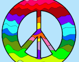 Dibuix Símbol de la pau pintat per Miriam