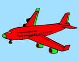 Dibuix Avió de passatgers  pintat per sandey