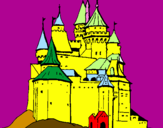 Dibuix Castell medieval pintat per maria lardin marin