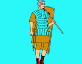 Dibuix Soldat romà  pintat per Joan 