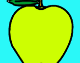Dibuix poma pintat per Mariona