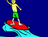 Dibuix Surfista pintat per iv3t