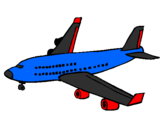 Dibuix Avió de passatgers  pintat per [C=4]JohanX4