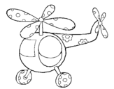 Dibuix Helicòpter adornat  pintat per sonia