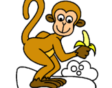 Dibuix Mono pintat per mico