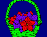 Dibuix Cistell amb flors 2 pintat per alba nicolau
