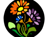 Dibuix Gravat amb flors pintat per kamenia