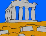 Dibuix Partenó pintat per Júlia  sanchez