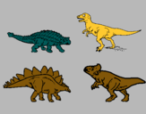 Dibuix Dinosauris de terra pintat per MARGA