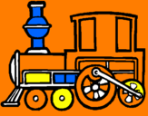 Dibuix Tren pintat per ALEX CABELLO