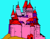 Dibuix Castell medieval pintat per laura  s.