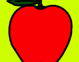 Dibuix poma pintat per mariona