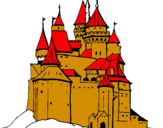 Dibuix Castell medieval pintat per LAIA
