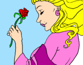 Dibuix Princesa amb una rosa pintat per albeta
