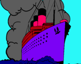Dibuix Vaixell de vapor pintat per natalia c