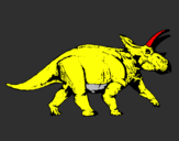 Dibuix Triceratops pintat per joan
