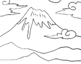 Dibuix Mont Fuji pintat per ADAM PEREZ BUSQUETA