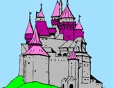 Dibuix Castell medieval pintat per meritxell torres     