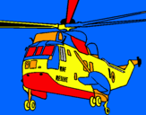 Dibuix Helicòpter al rescat  pintat per marc alborch nadal 