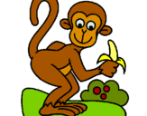 Dibuix Mono pintat per lia