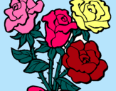 Dibuix Ram de roses pintat per ANABEL