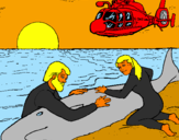 Dibuix Rescat de balena pintat per judit ferrer