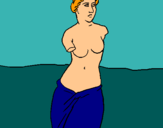 Dibuix Venus de Milo pintat per maxi