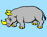 Dibuix Rinoceront pintat per clara