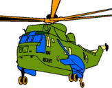 Dibuix Helicòpter al rescat  pintat per ALEX
