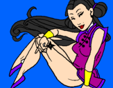 Dibuix Princesa ninja pintat per cristina