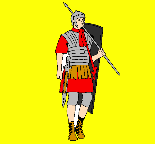 Dibuix Soldat romà  pintat per Marc