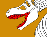 Dibuix Esquelet tiranosauri rex pintat per daniel