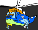 Dibuix Helicòpter al rescat  pintat per Santi