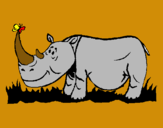 Dibuix Rinoceront i Papallona pintat per JoanMC