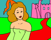 Dibuix Princesa i castell pintat per MARINAP4