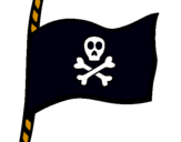 Dibuix Bandera pirata pintat per pol