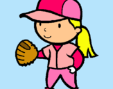 Dibuix Jugadora de beisbol  pintat per anna