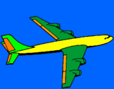 Dibuix Avió pintat per joan