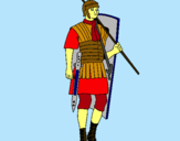Dibuix Soldat romà  pintat per JORDI Soldat romà 
