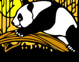 Dibuix Ós panda menjant pintat per meritxell  cebolla