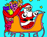 Dibuix Pare Noel en el seu trineu  pintat per osaivbie 