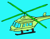Dibuix Helicòpter  pintat per POL
