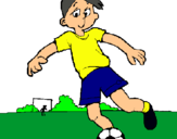 Dibuix Jugar a futbol pintat per ARIEL BOSCH -GRANOLLERS