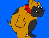 Dibuix Bulldog anglès  pintat per sergio