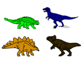 Dibuix Dinosauris de terra pintat per HUGO