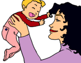 Dibuix Mare amb la seva nadó pintat per julia