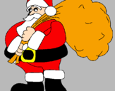 Dibuix Papa Noel amb el sac de regals  pintat per mireia alvarez